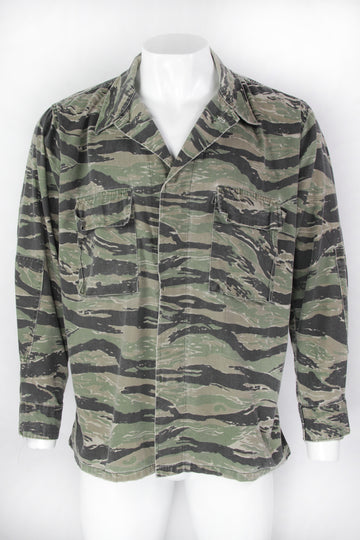 Vintage 60s Tigerstripe US Military Camo Combat Shirt -  XL