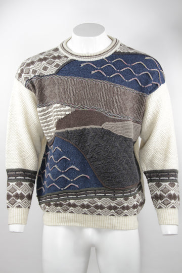Vintage 80/90s Textural knitted jumper - XL