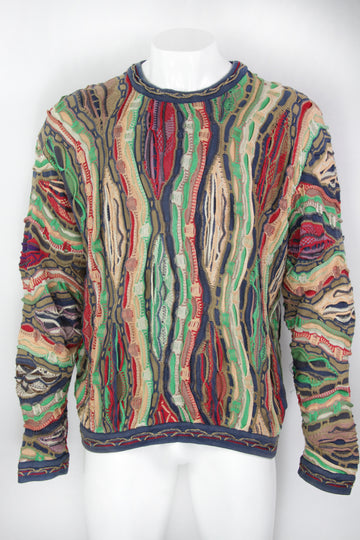 Vintage Coogi Textural Knitted Sweater - XL