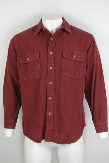 Vintage Field and Stream Plain Chamois Flannel Shirt - L