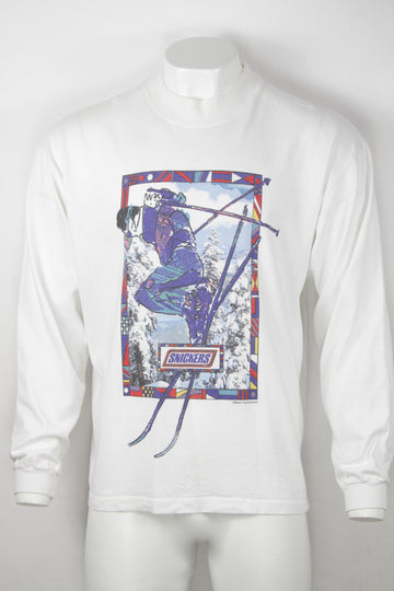Vintage Snickers Skiing Long Sleeved T-shirt - XL