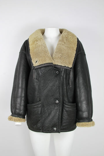 Rare Vintage Georgio Armani shearling flight jacket - L