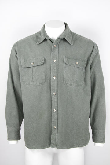 Vintage Cabela's khaki flannel shirt - XL